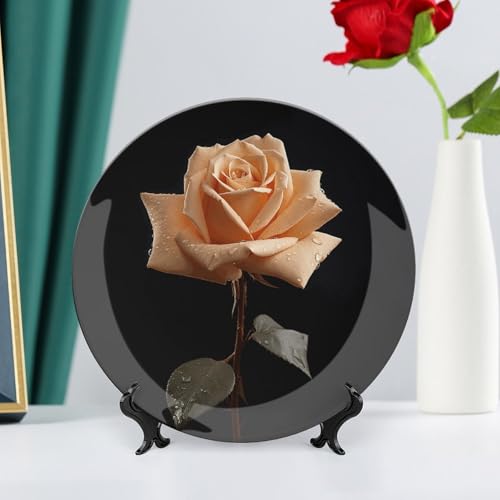 Assiette décorative en porcelaine de 25,4 cm avec son support de présentation élégant - 7