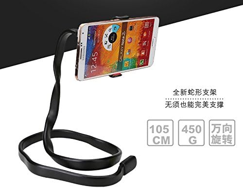 Universal Flexible Long Arms Mobile Phone Holder Cell Phone Clip Holder Stand Snake-like Shape Clamp Mount Collapsible Snake Design Rotating Phoseat Phone Stand on Desk, Table for iPhone 6/6 Plus