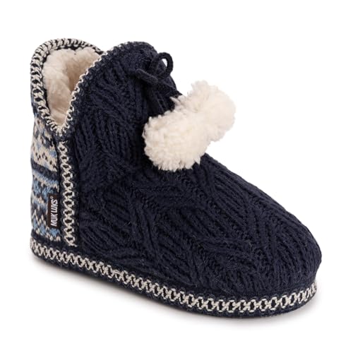 MUK LUKS Women's Amira Slipper, Blue, S