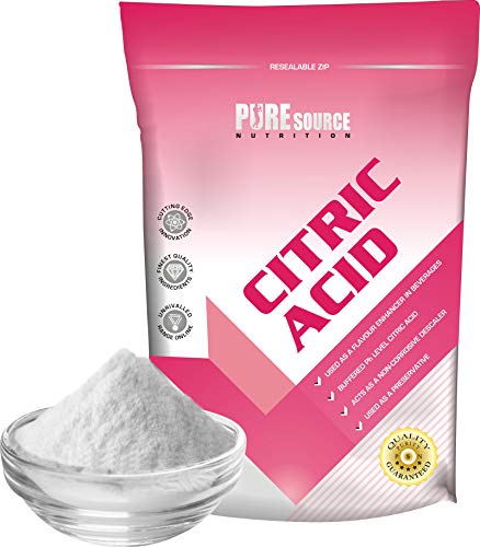 Pure Source Nutrition Citric Acid 100% Pure Food Grade for Food Bath Bombs Cleaning Cheese Making Cooking Descaling Descaler (5kg)