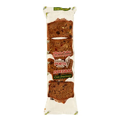 Reposteria Porta Plum Cake Integral de Frutas y Pasas, 180g