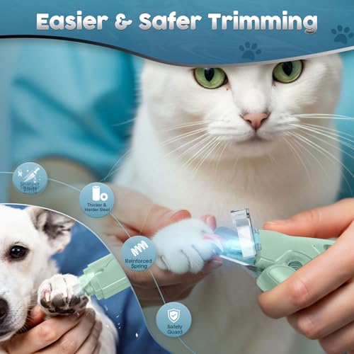 image for Picky zoom 2-in-1 Dog & Cat Nail Clippers and Grinder with Light – U