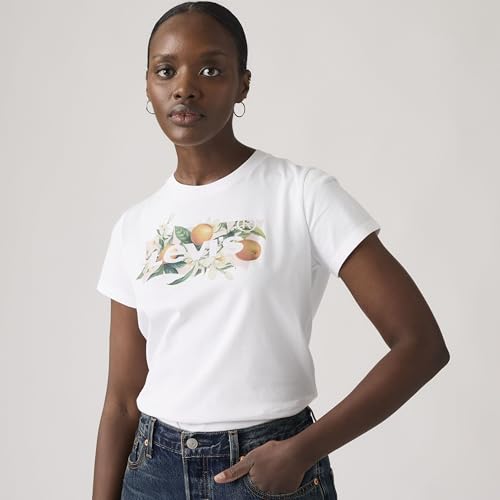 Levi's The Perfect Tee Orange Farm Bw Bright Wh – Ansicht 3