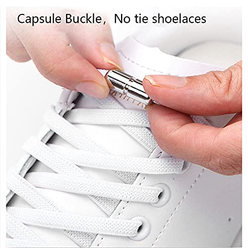 Elastische Schnürsenkel mit Metallkapsel für Sneaker - Universeller Schnürsenkel Ohne Binden | Gummischnürsenkel Einstellbare mit Metallverschluss - No Tie Schnürsenkel/ Nie mehr Schuhe binden