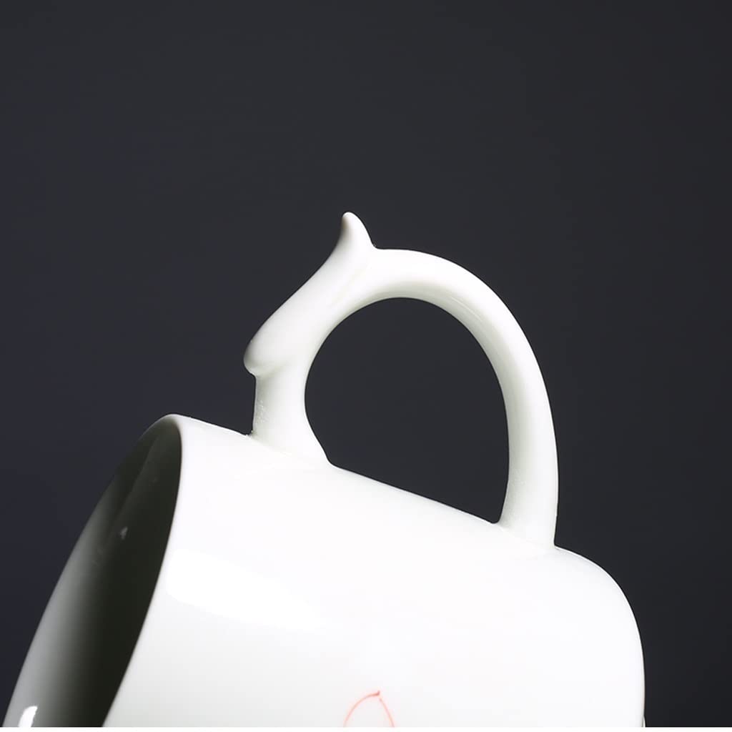 Kubek do picia ceramiczny kubek do picia kubek do kawy z pokrywką kubek do kawy latte kubek do herbaty wypalanie w wysokiej temperaturze i trwały 357 ml kubek do kawy filiżanka do kawy
