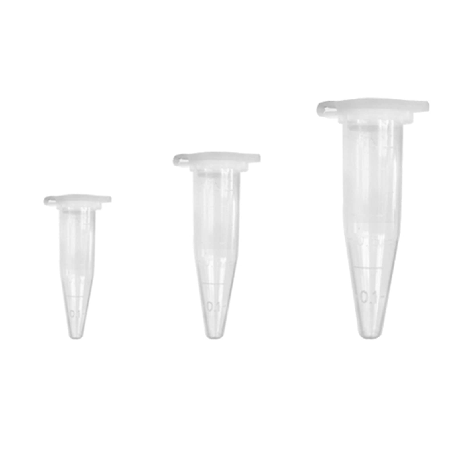 30 piezas de tubos de centrífuga punta inferior transparente plástico tubo de ensayo frascos 0.2 ml 0.5 ml 1.5 ml