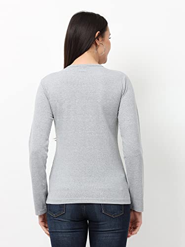 Image of Wafaa Women's Cotton Plain V Neck Full Sleeve T-Shirt