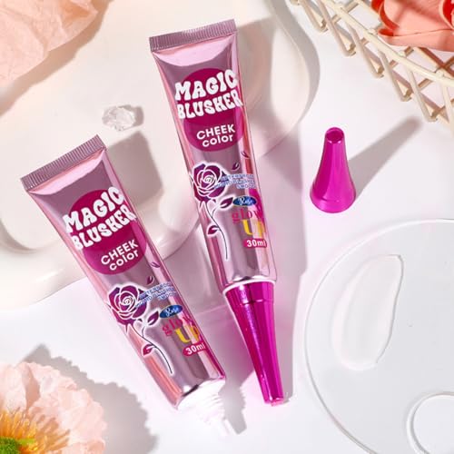 Rubor Líquido Para Mejillas | Tono Duradero Autoadaptable Y Natural Para Mejillas | Accesorio Cosmético De Contorneado, Iluminación Y Definición Facial Para Piel Grasa Y Seca - imagen 8