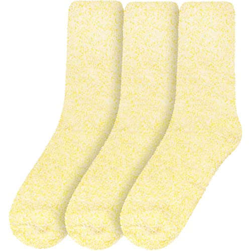 Image of BambooMN Women's Fuzzy Warm Feather Soft Socks - Value Packs