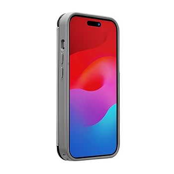 DEMIU iphone15proグレー フリップケース iPhone15ProMaxスマートフォンケース