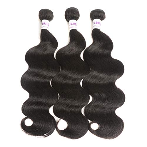 LiangDian Body Wave 3 Bundles Brazilian Human Hair 3 Bundles Brazilian Body Wave Virgin Hair Extensions Natural Color (8 10 12)