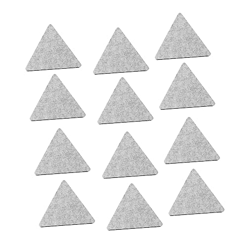 DECHOUS 12 piezas Paneles acústicos adhesivos triangulares para insonorización para oficina en casa tablero de fieltro gris miniatura 1
