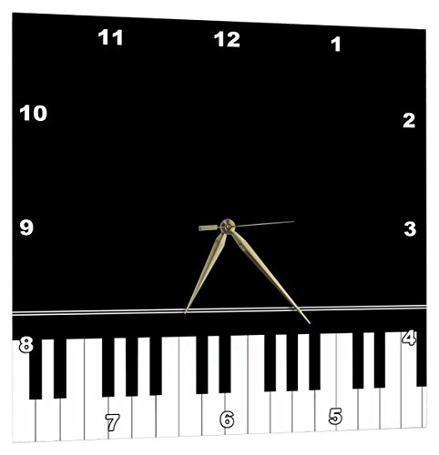 3dRose Black Piano Edge - Baby Grand Keyboard Music Design for Pianist Musical Player and...
