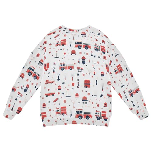 JUNZAN Fire Trucks Elements Little Kids Pullover Hoodie Crewneck Fall Tops Shirts Camping 4T2