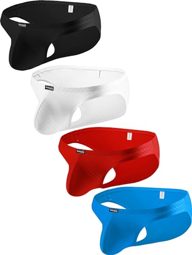 Men's Silky Touch Stretch Briefs Sexy Bulge Underwear Low waistline Soft Under Panties for Men