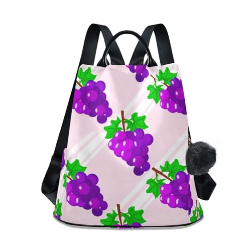 Sac à dos avec pompon et motif raisins pour vos balades urbaines