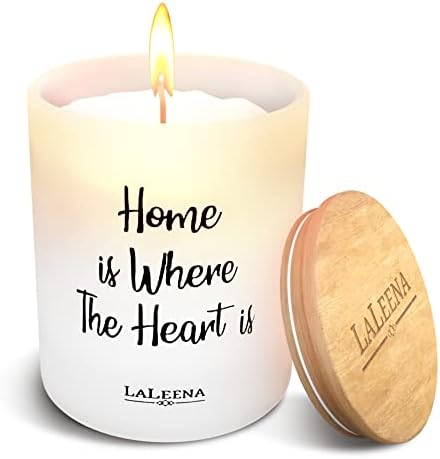 Scented Soy House Warming Candle – Glass Jar Candle Gift with 100% Organic Soy Wax & Fragrance Oil – New Home Decor for Women, Men, Couples, Meditation, Yoga, & More by LaLeena, 14 Oz., Ocean Breeze
