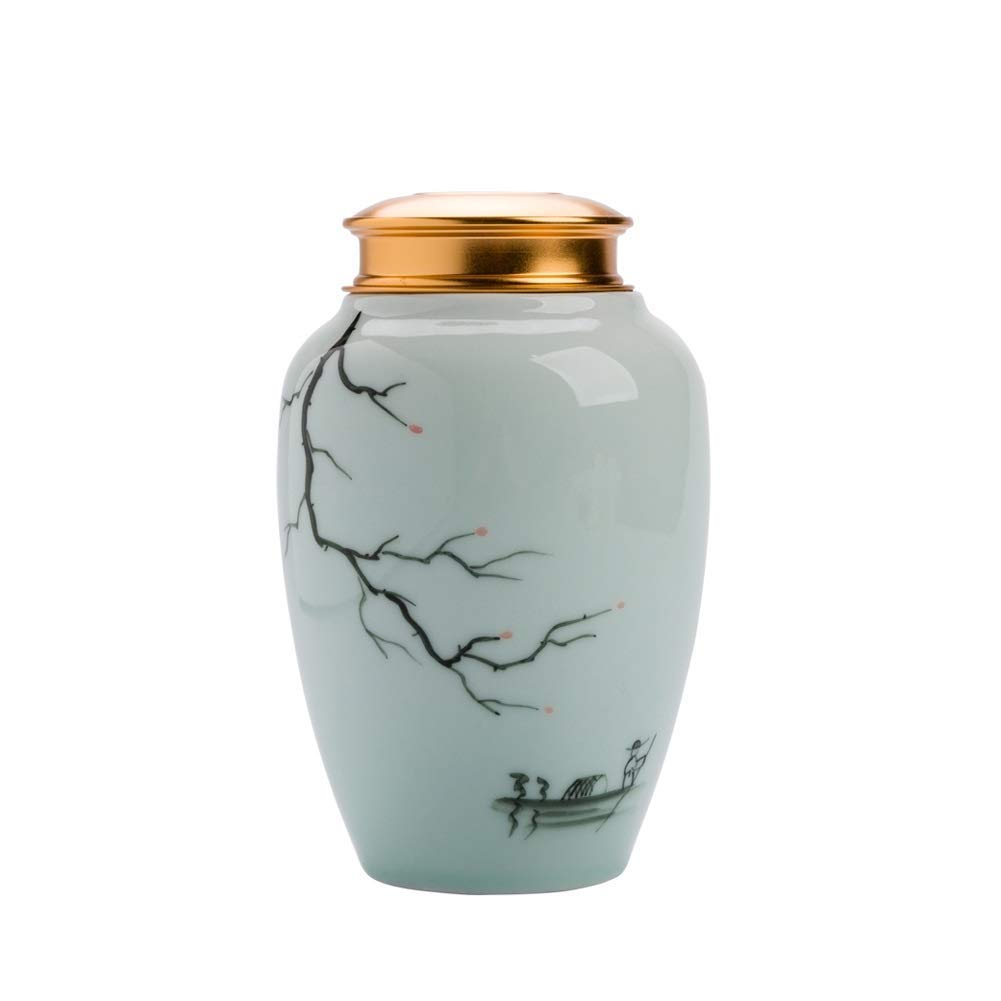 Urne de crémation artisanale ZHAOZHAO en métal avec double bouchon de vis