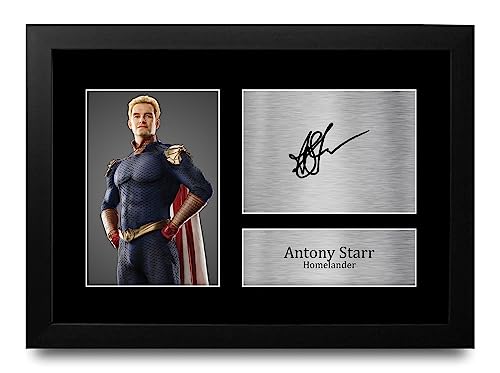 Photo Antony Starr The Boys Homelander signée A4 pour décorer un salon ou une salle de cinéma