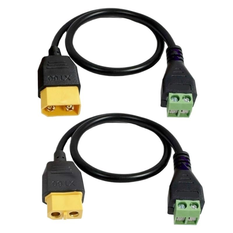 4Pz Cavo Adattatore XT60 a 2P Senza Saldatura | Cavo collegamento rapido caricabatterie RC(XT60 male)