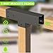 TROPTOLKY Woodwork Pergola Kit 2 Pcs- Post and Beam T Brackets - Modular Sizing Pergola Brackets Hardware fit for 4 x 4 Lumber, Heavy Duty