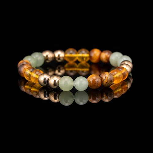 Pulsera unisex de piedras naturales 8mm para éxito y riqueza miniatura 2