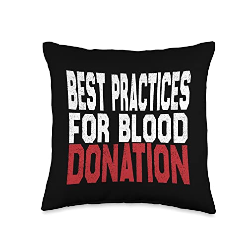 Funny Blood Donors Quote Throw Pillow