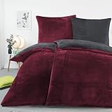 BaSaTex Winter Plüsch Bettwäsche Set 4 Teilig Nicky-Teddy Cashmere-Touch...
