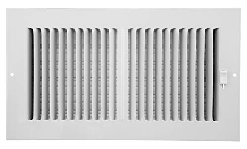 Accord AASWWH2126 Sidewall/Ceiling Register with 2-Way Aluminum Design, 12-Inch x 6-Inch(Duct Opening Measurements), White