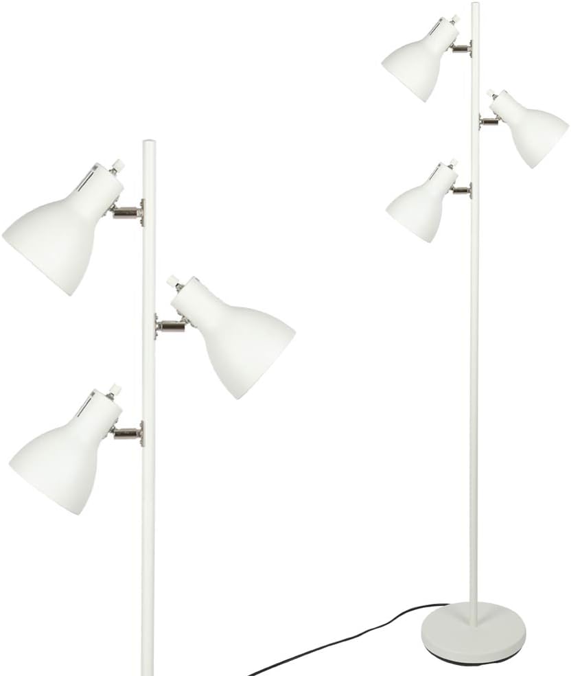 共同照明 フロアスタンド ランプ フロアライト スタンドライト 3灯 Led電球対応 Gt Dj 02w 組立式 ホワイト スポットライト 北欧 おしゃれ 間接照明 スタンド照明 多角度 ルームライト 居間 Led 照明器具 インテリアライト 個別点灯可 電気スタンド リビング 電球別売り