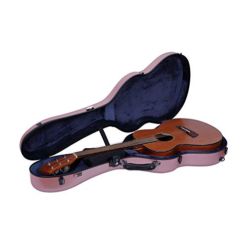Image of Crossrock Poly Carbon OM /000 Guitar Case, Anti-scratch Flight Case in Rose Gold (CRF4000OMRG)