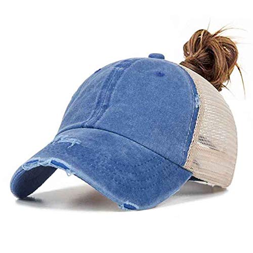 Casquette de baseball anti transpirante avec trou queue de cheval pour femme