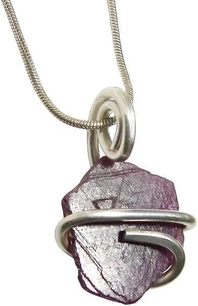 July Birthstone Pendant- Rare Merlin's Mine Blood Red Ruby Etched from the Merlin's Crystal Mine in Mysore, Karnataka, India! #6