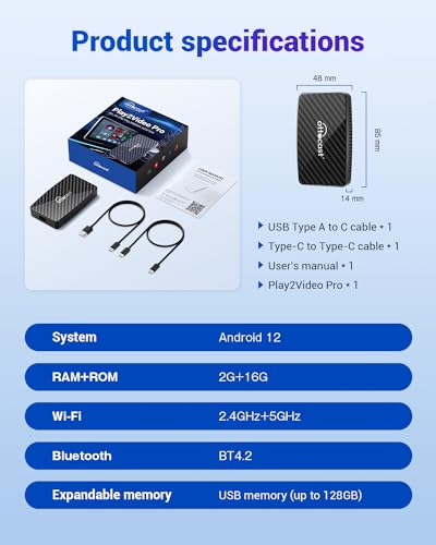 Ottocast Adaptador de vídeo multimídia Play2Video Pro