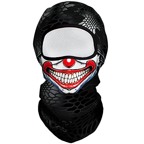 Why Clowns Became Scary (And When It Happened) 6 Obacle Balaclava Face Mask Men Women Cycling (Clown Triangle White Face Smile)