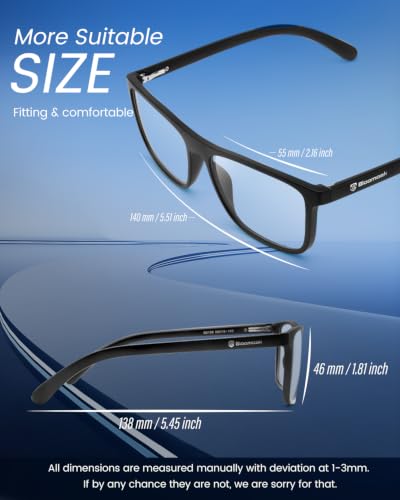 Image of Bloomoak Specialized Anti-Glare Driving Glasses - Softens LED Headlight Glare & Enhances Visual Clarity for Low Light & Night Driving - Category 0 Light Blue Tint