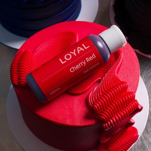 Image of Loyal Gel Food Coloring | Vibrant Color for Buttercream, Fondant, Royal Icing, Gum Paste, Marzipan and Cake Batter | Gel-Based Concentrated Food Dye - 100ml Cherry Red