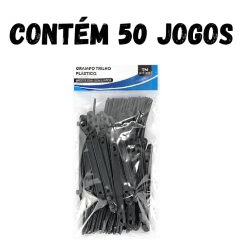 TN Office - GRAMPO TRILHO PLASTICO COM 50 JOGOS PRETO - TN OFFICE