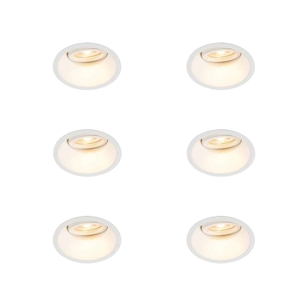 QAZQA 94870 - Spot encastrable - 6 pièces - Ø 88 mm - - éclairage intérieur - Salon I Chambre I Cuisine I Salle à manger
