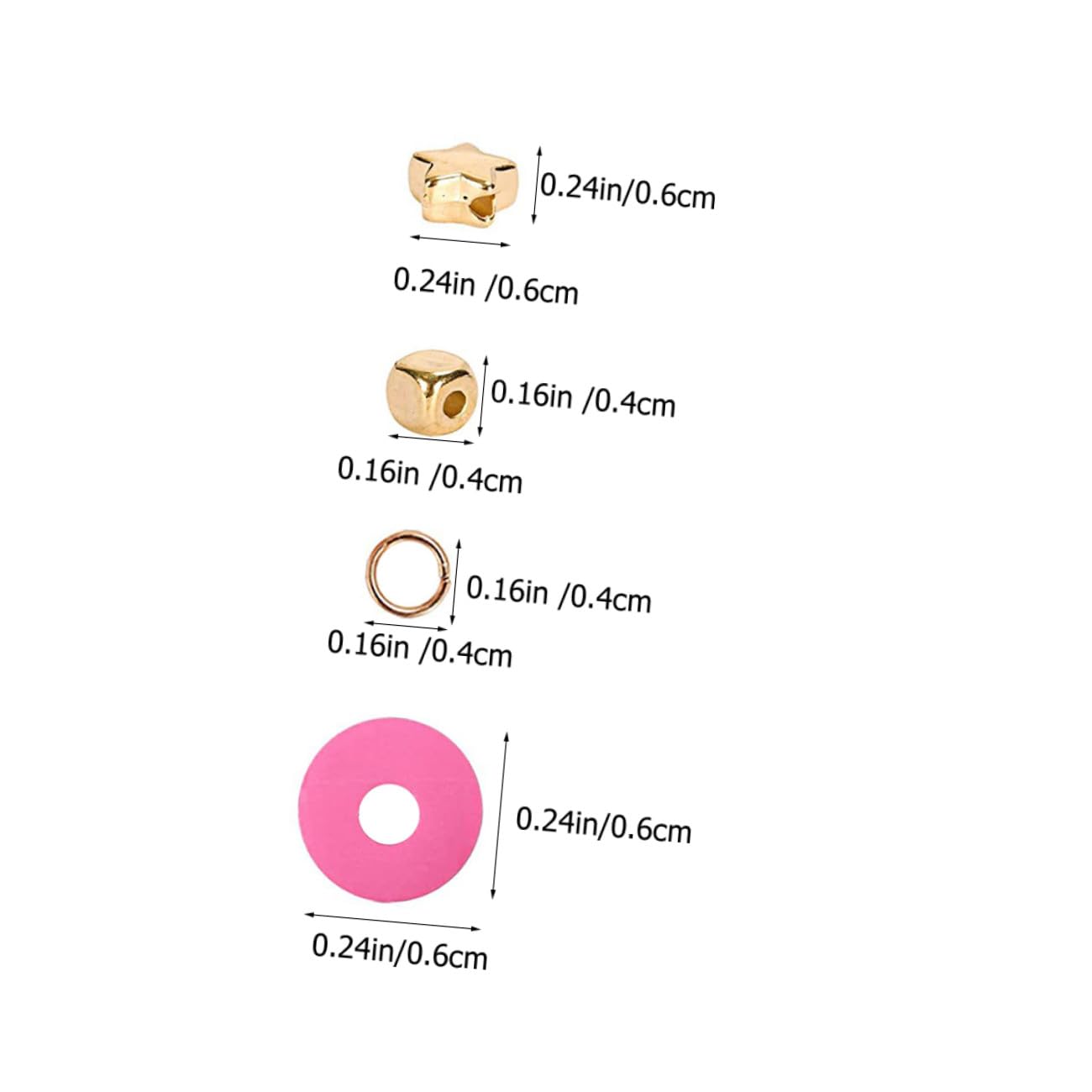 SEWOART Kit de Pulseras Formas y Anillo de Cuentas de Arcilla Polimérica Caja de Almacenamiento y Coordinación Visual para Manualidades DIY