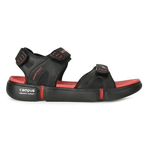 Image of Campus Men's Sd-069 Blk /Red Outdoor Sandals-8 UK (42 EU) (3K-SD-069)