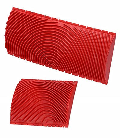 TSUCIA 2個 木目調ゴム 塗装ツール ウッドグレイニングツール パターンローラー