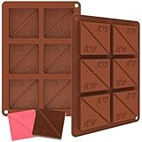 Webake Square Break-Apart Chocolate Mold, 2 Pack Silicone Conversation Chocolate Molds, Romantic Couples Chocolate Mold