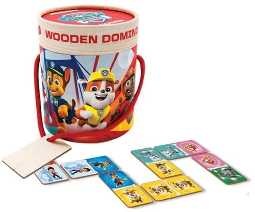 Paw Patrol Wooden Domino Game with 28 Dominoes 11 x 13 cm