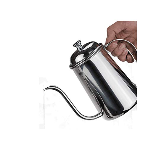 Cafeteras JXLBB Espesar 304 Acero Inoxidable Fina Boca Olla Café Mano Elaboración de calderas 650 ml Fácil de controlar Gota de Agua Fugas de café Dispositivo
