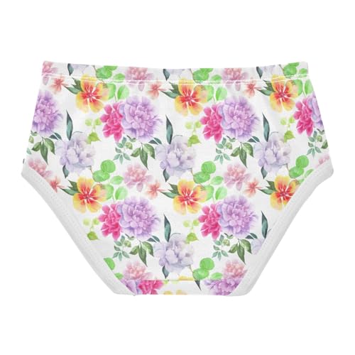 Joisal Watercolor Flowers Pastel Pink Girls Underwear Toddlers 2t Cotton Little Girl Panties Durable Briefs Undies Kids2
