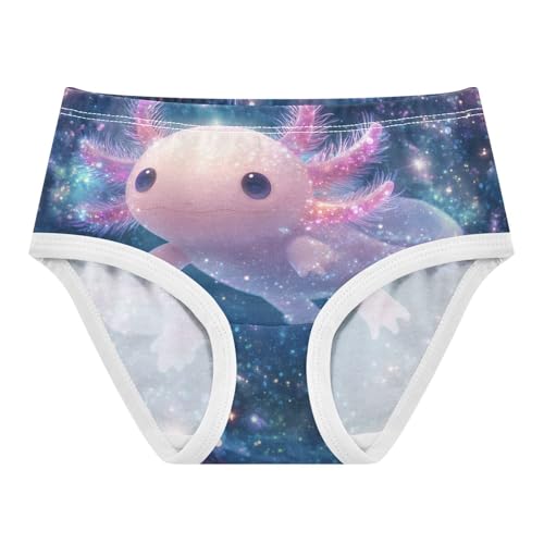 Girls Underwear Soft Cotton Axolotl Kids Panties in Sizes 2/3t, 4t, 5t, 6 and 8