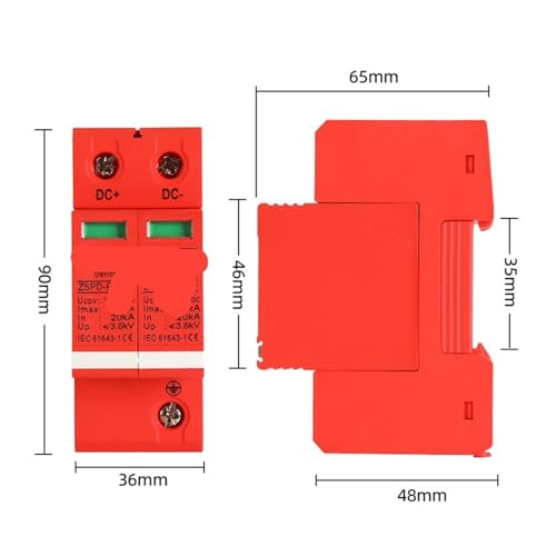 Parasurtenseur 2P 40KA DC protège vos panneaux 500V des surtensions - 2