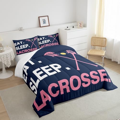 Image of Feelyou Lacrosse Bedding Set Queen Size 3Pcs for Girls Boys Kids