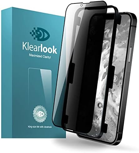 Privacy Screen Protector for 6.7" iPhone 13 Pro Max,Klearlook Case Friendly 180° Anti-Peeping Curved Tempered Glass Screen Film,Anti-Spy Glass Screen Cover for iPhone 13 Pro Max(6.7 Inch)